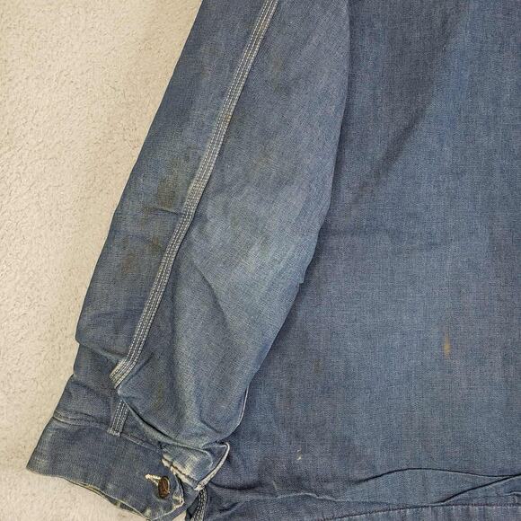 Vintage Sears Leisure Chore Blanket Lined Work Coat Jacket XLT 46/48 True Vtg - Picture 6 of 11